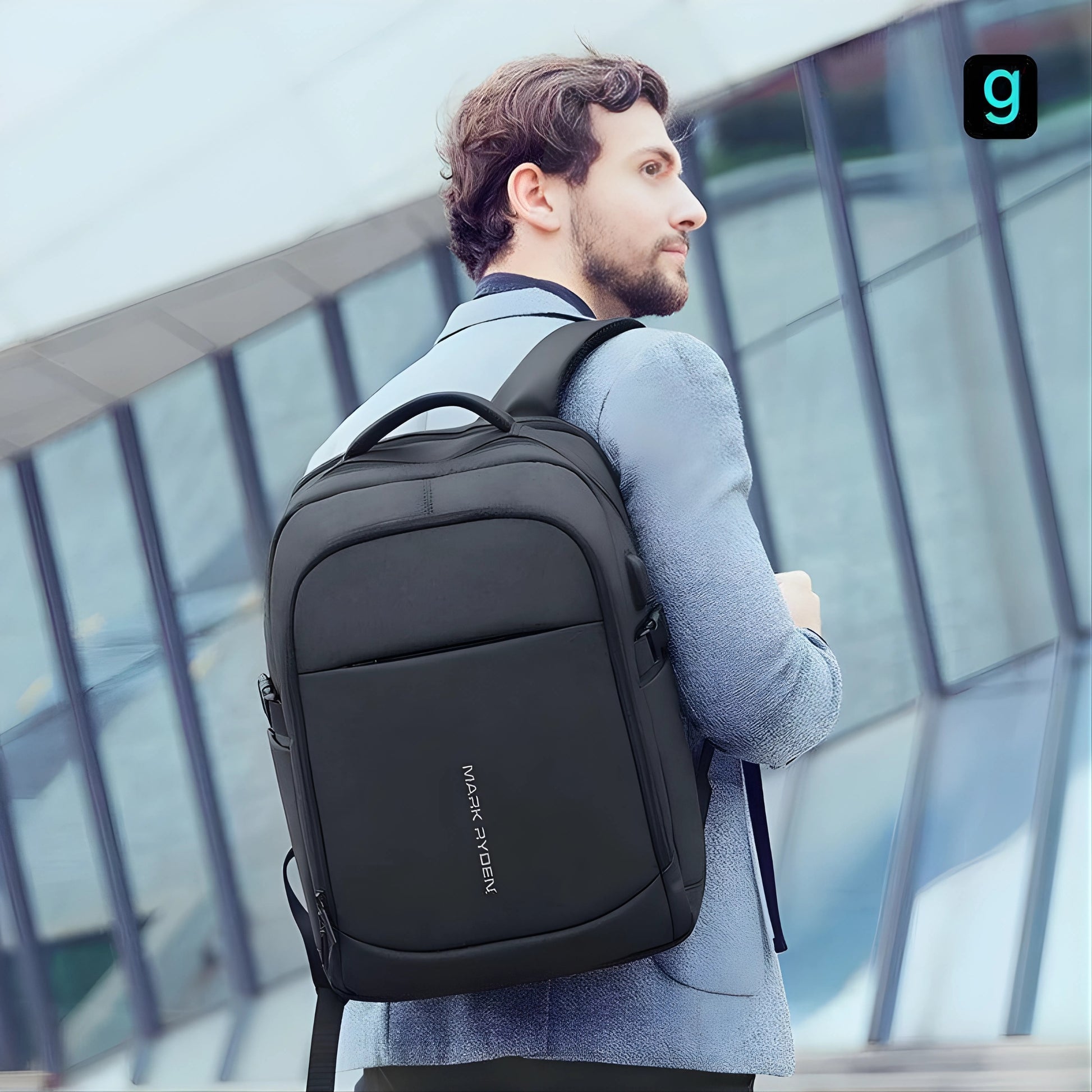 Mark Ryden 9191 oxford backpack — front pocket close-up