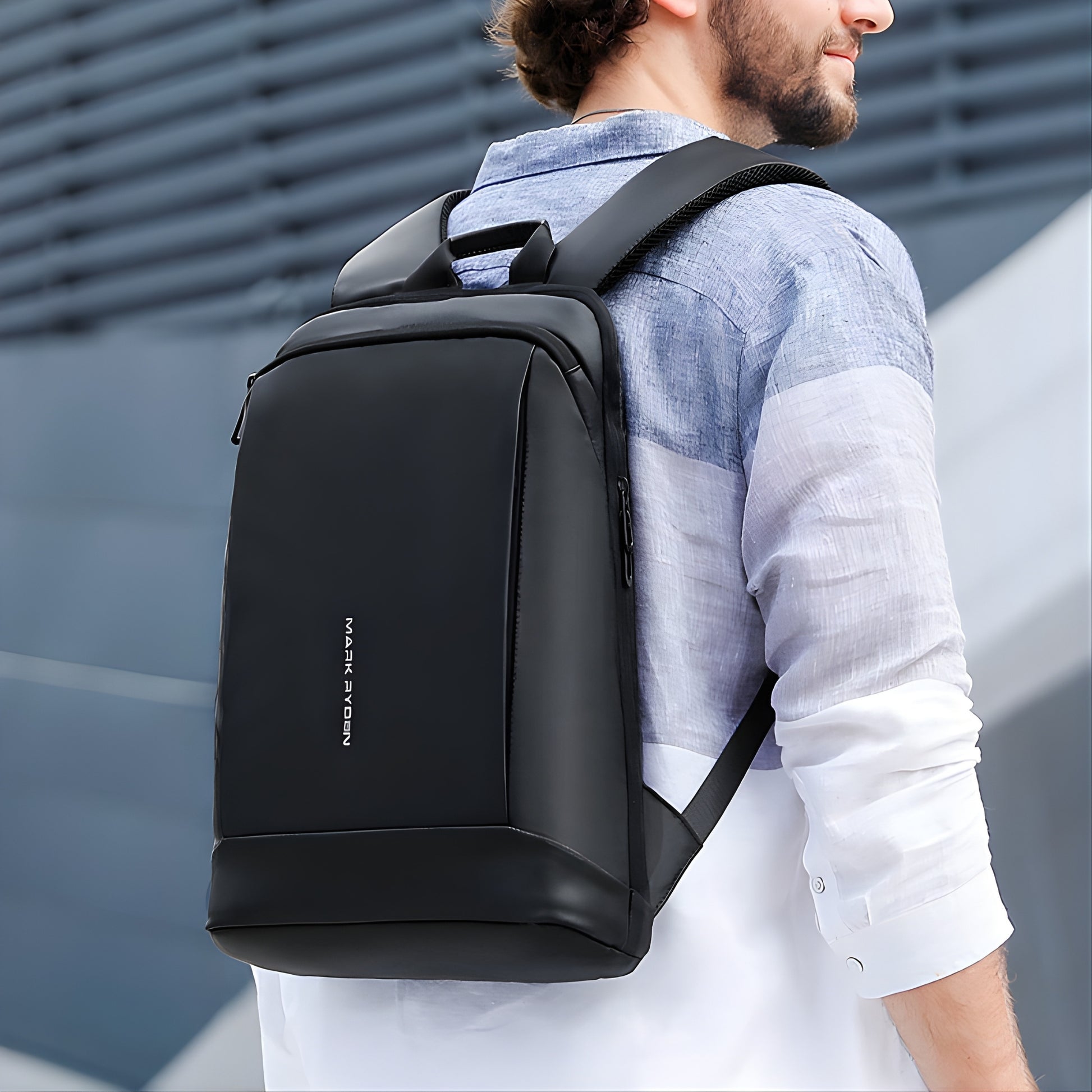 Mark Ryden 9813 oxford anti-theft backpack — shoulder strap detail