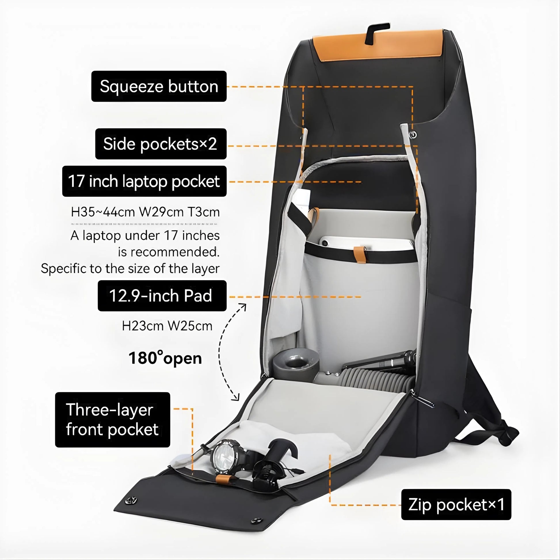 Mark Ryden 2975 oxford waterproof backpack — top handle close-up