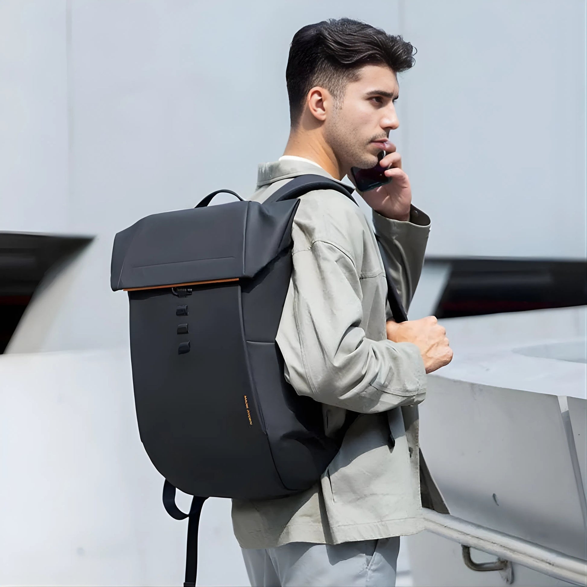 Mark Ryden 2975 oxford waterproof backpack — anti-theft pocket view