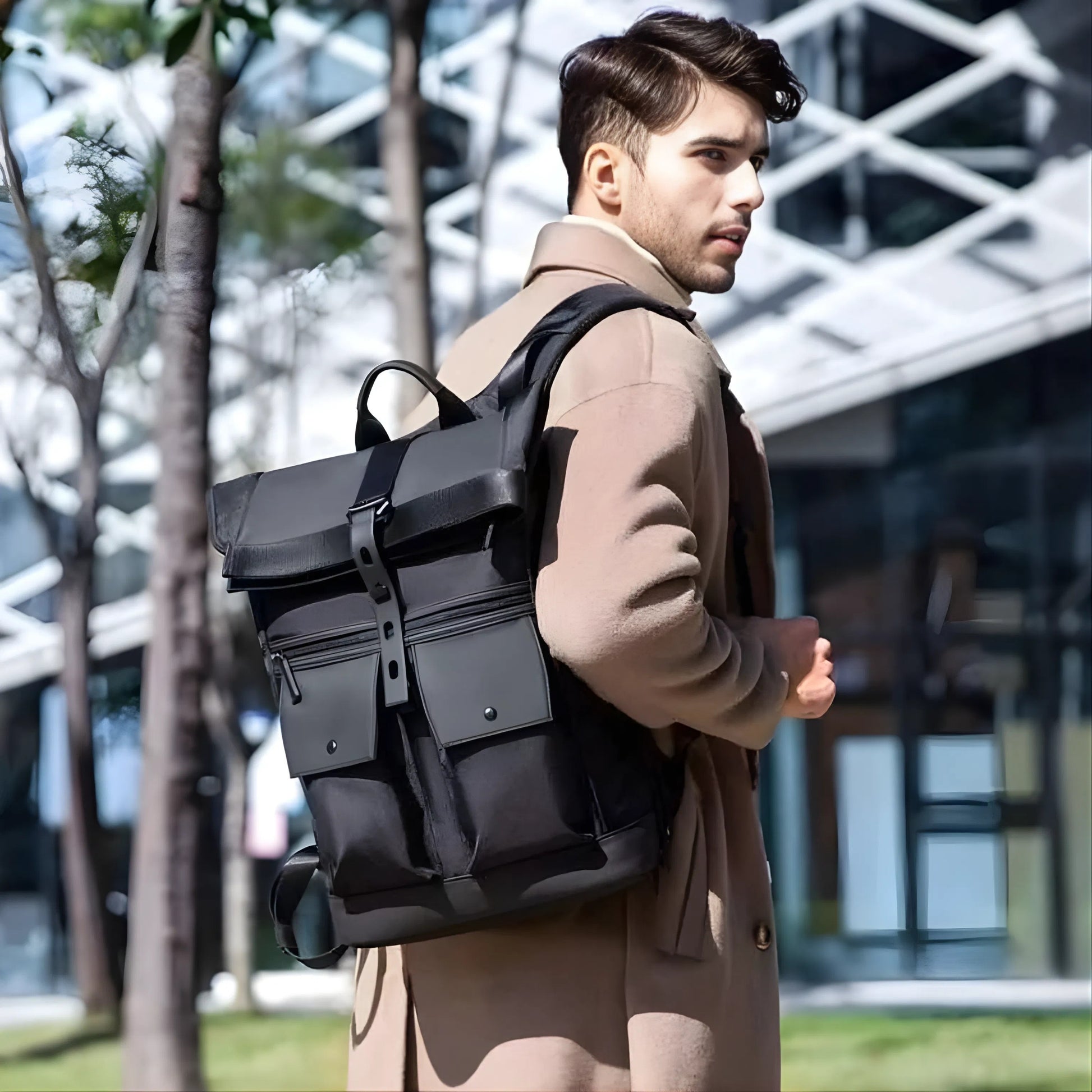 Mark Ryden 1696 oxford waterproof backpack — side angle