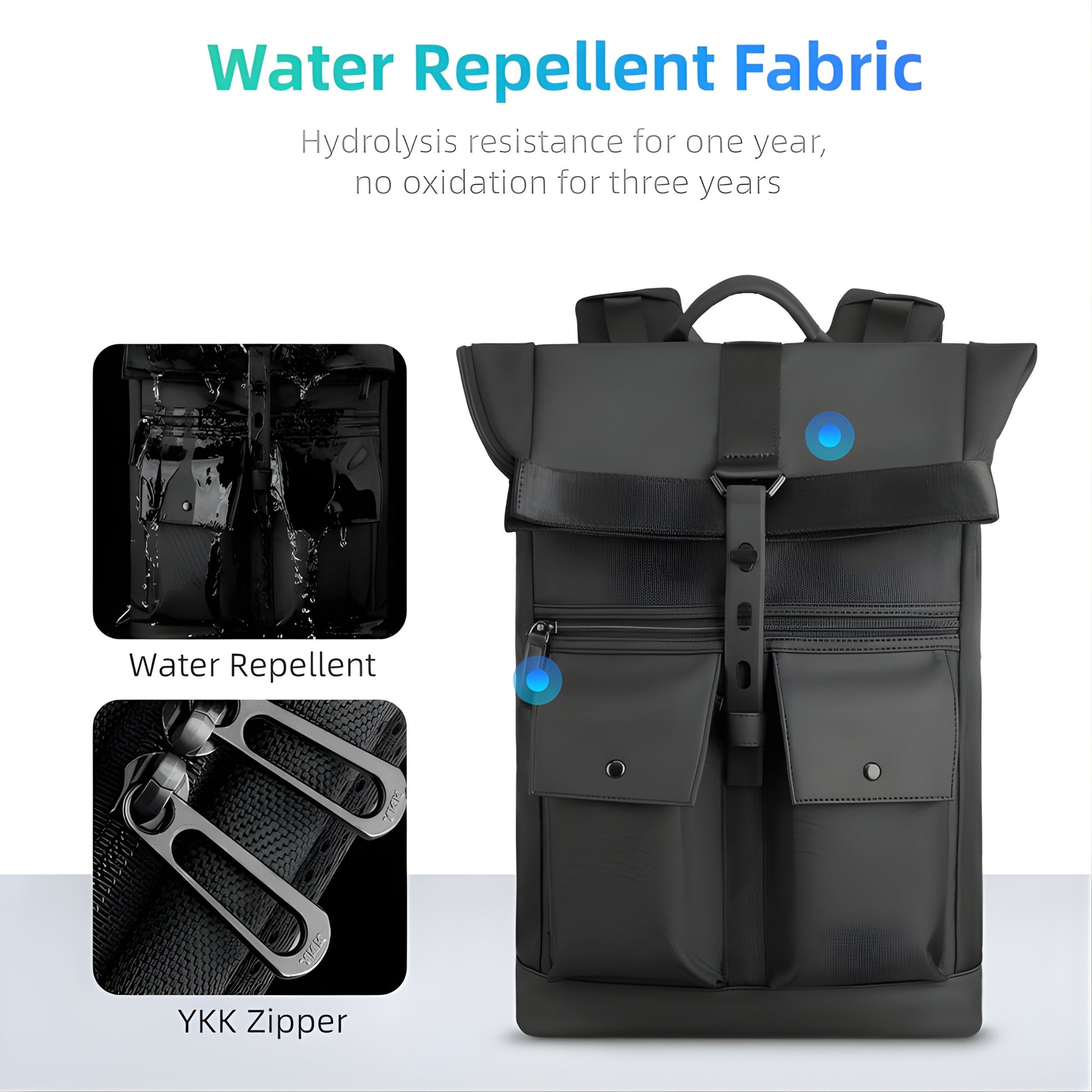 Mark Ryden 1696 oxford waterproof backpack — anti-theft pocket view