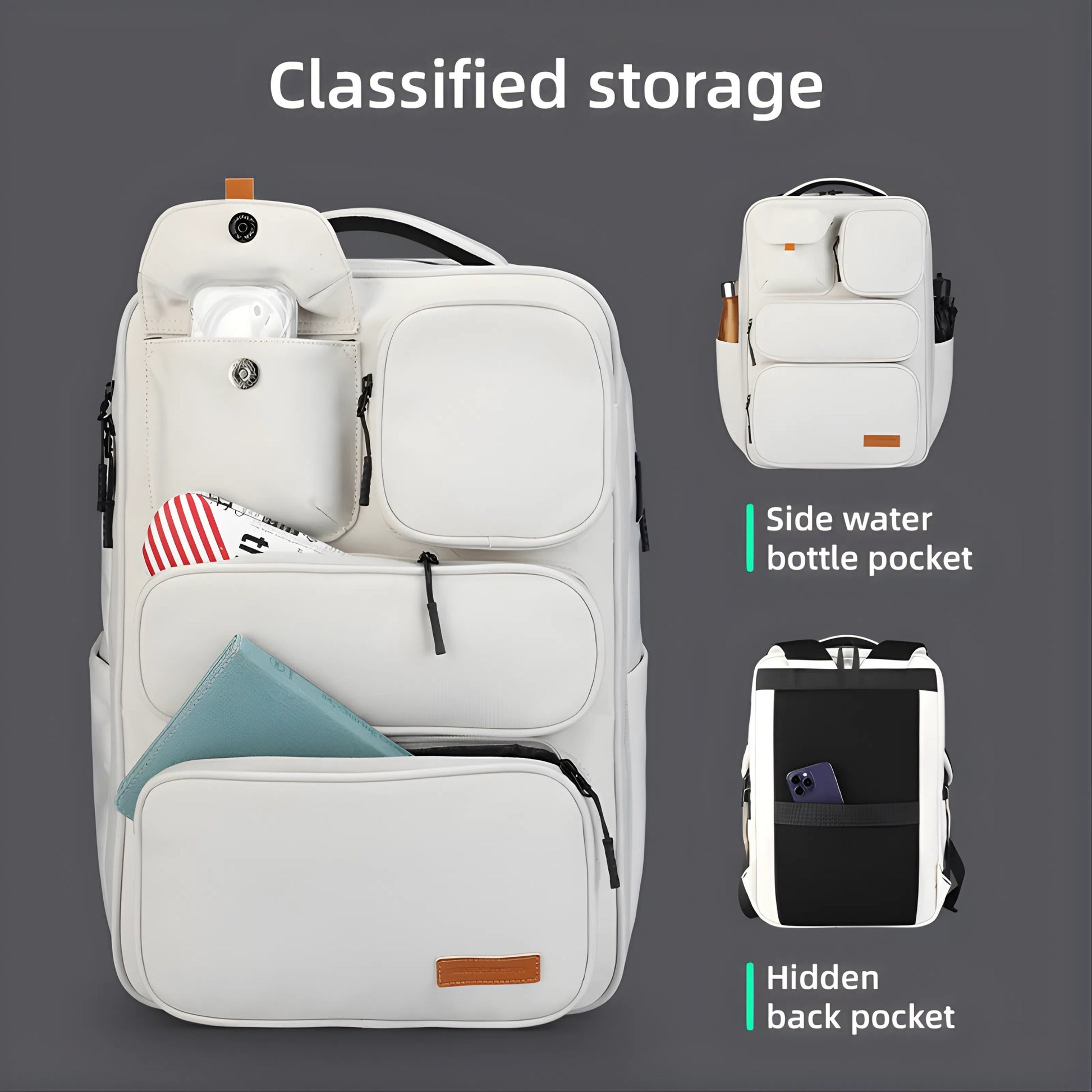 Mark Ryden 9004 oxford backpack — top handle close-up