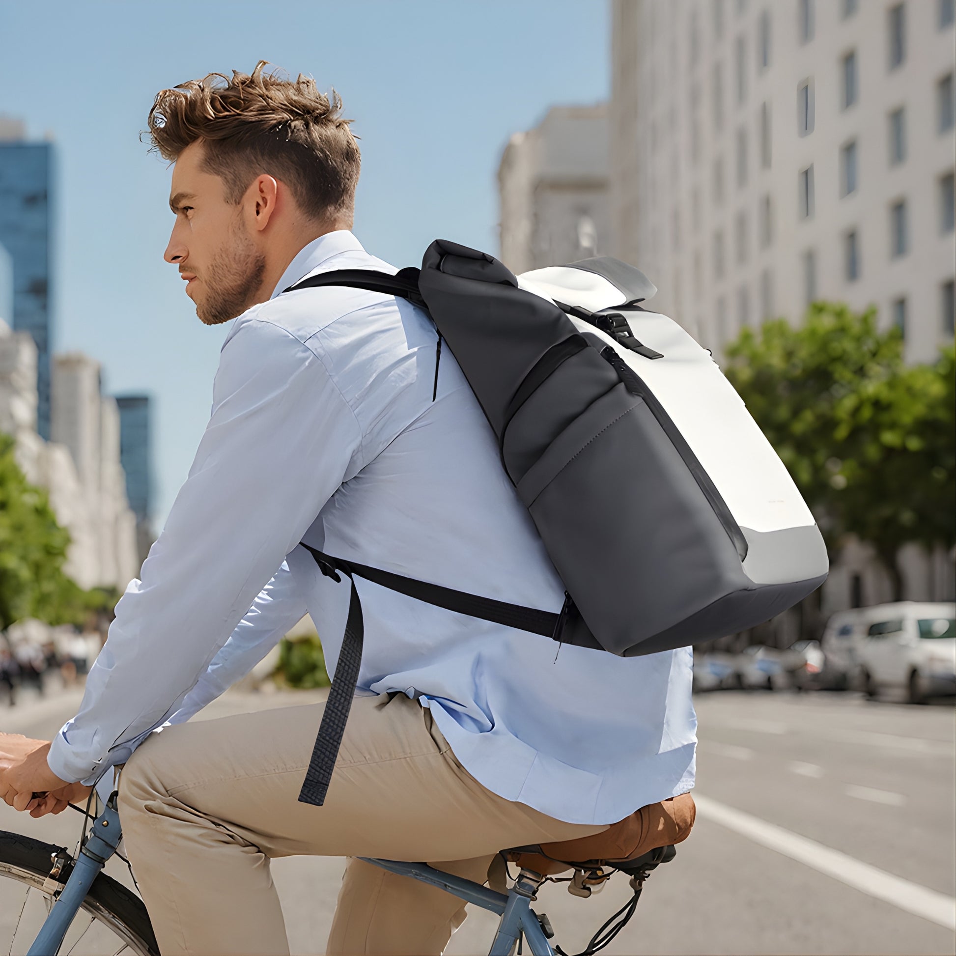 Mark Ryden 3807 oxford anti-theft backpack — lifestyle shot