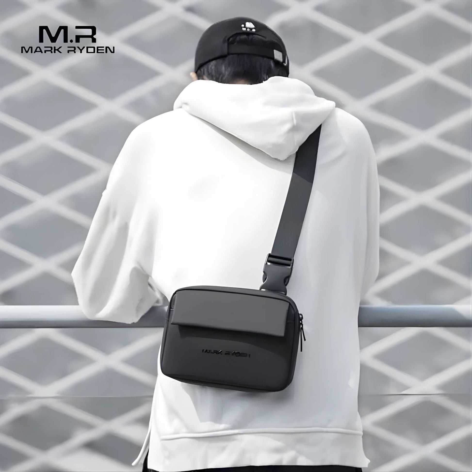 Mark Ryden 8028 oxford waterproof sling bag — zipper detail