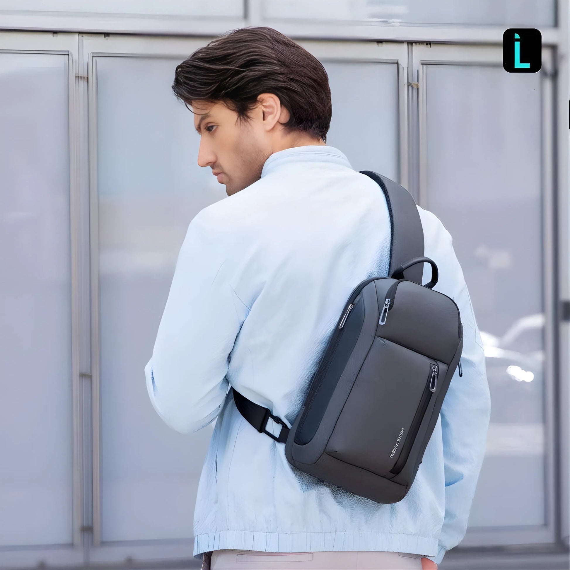 Mark Ryden 7808 oxford waterproof sling bag — interior view
