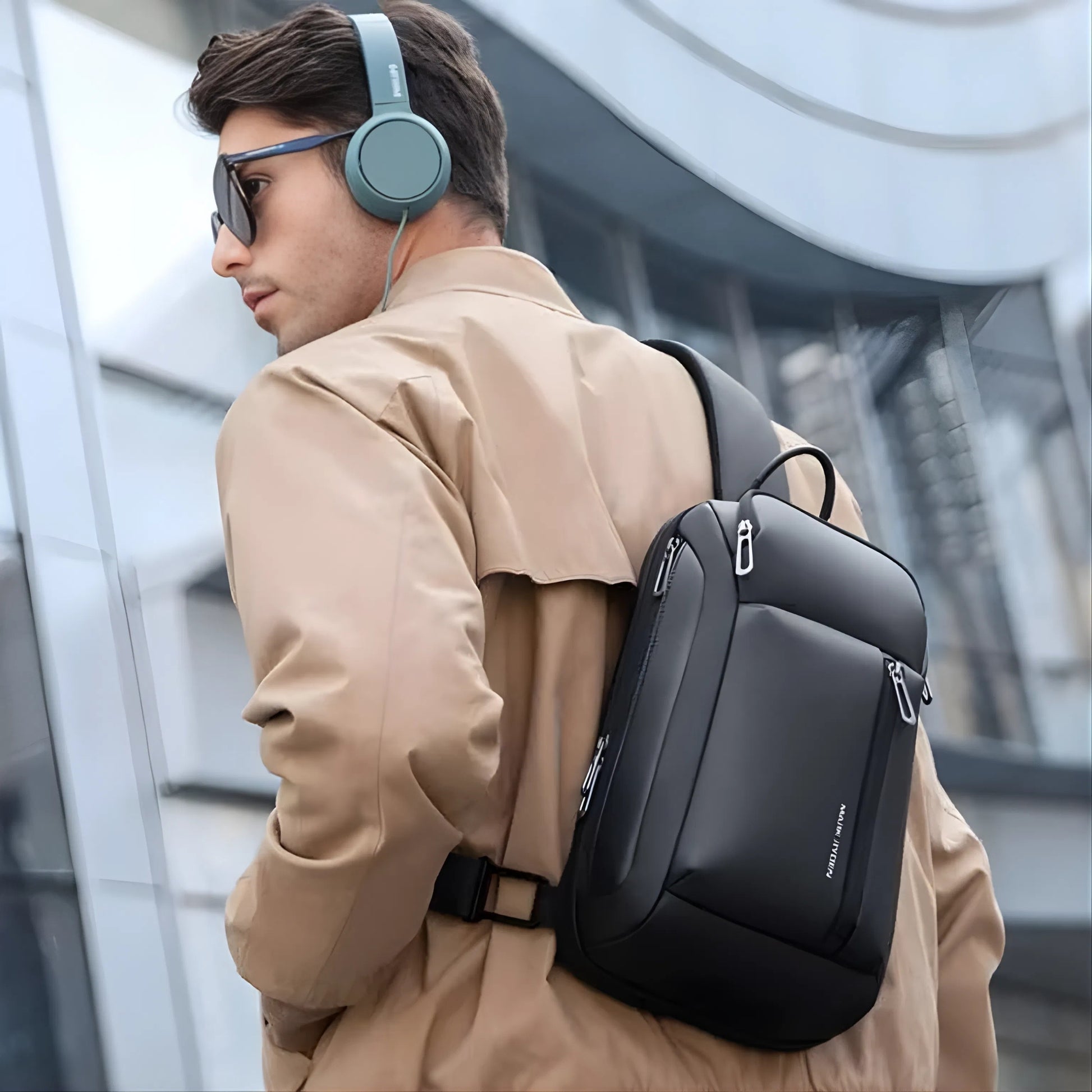 Mark Ryden 7808 oxford waterproof sling bag — front pocket detail