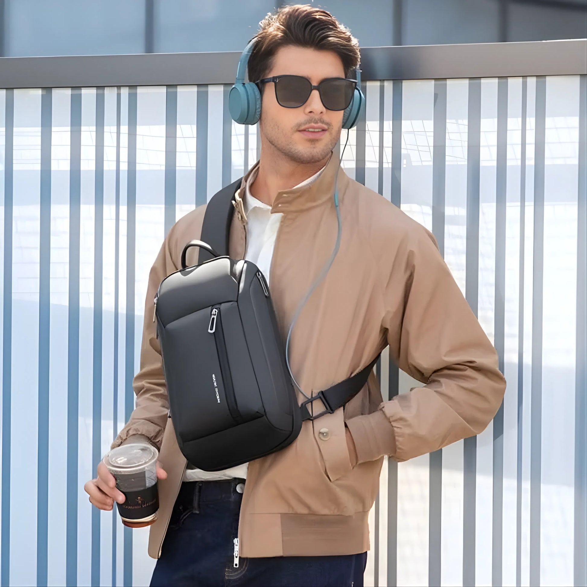 Mark Ryden 7808 oxford waterproof sling bag — strap close-up